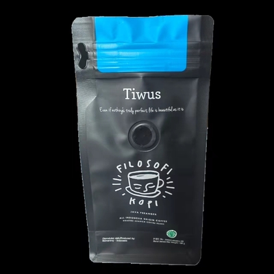 Plastiktasche 1kg, die oben klaren Plastikstand-Beutel-Kaffee-Reißverschluss mit Ventil verpackt