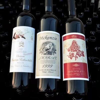 Kerzen-Wein-Aufkleber-Goldsilbernes stempelndes Stellen-prägeartiges Aufkleber-UVdrucken