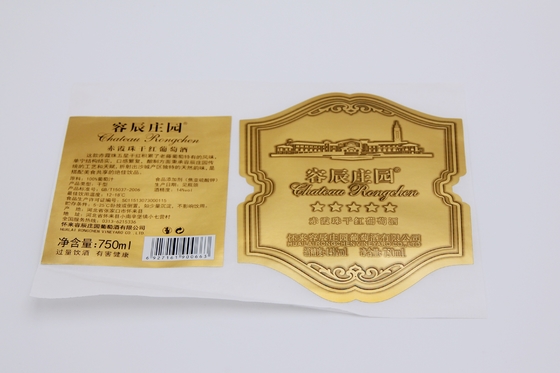 Kerzen-Wein-Aufkleber-Goldsilbernes stempelndes Stellen-prägeartiges Aufkleber-UVdrucken
