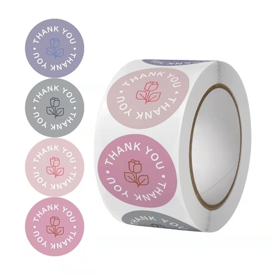 Briefpapier-Aufkleber beschriftet bedruckbare Dichtungen, die Rosa Ihnen Logo Stickers Pastry Wrapping 1 Zoll danken