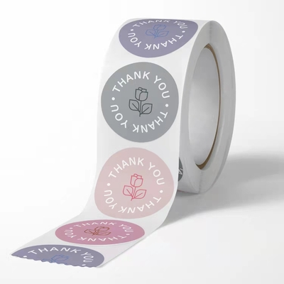 Briefpapier-Aufkleber beschriftet bedruckbare Dichtungen, die Rosa Ihnen Logo Stickers Pastry Wrapping 1 Zoll danken