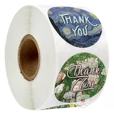 Briefpapier-Aufkleber beschriftet bedruckbare Dichtungen, die Rosa Ihnen Logo Stickers Pastry Wrapping 1 Zoll danken
