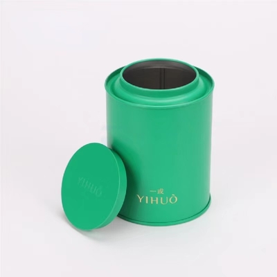 Teedose Tin Canisters Cans Matte Black kann Griff-innere Deckel-Luft-festes Schwarzes aufbereitet