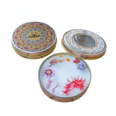 Transparentes Fenster Tray Inside Book Shape Edelstahl-Tin Box For Tea Packagings