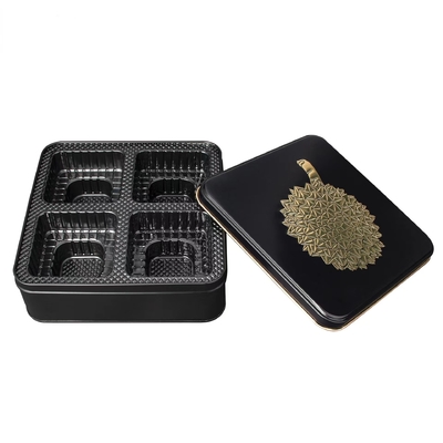 Speicher-kleiner flacher Metall-Tin Boxes Round Metal Moon-Nuss-Plätzchen-Kuchen
