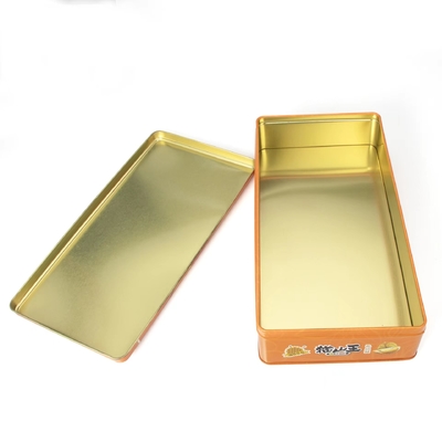 Hut-polnisches Metall-Tin Boxes Large Christmas Cookie-Nahrungsmittelmond-Kuchen-Quadrat