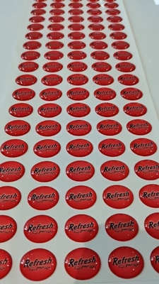 Gewölbte Aufkleber-Epoxidaufkleber, die 3D wasserdichten kundenspezifischen Crystal Logo drucken