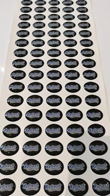Gewölbte Aufkleber-Epoxidaufkleber, die 3D wasserdichten kundenspezifischen Crystal Logo drucken