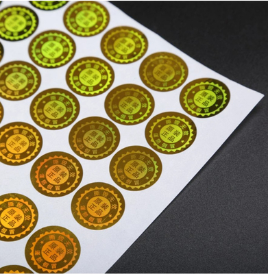 Selbstklebende Versandetiketten aus holografischer Folie, wasserdichte Rollenetikettenaufkleber