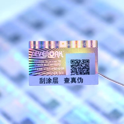 Silberne Verpackenhologramm-Aufkleber für Identifikation kardiert den Druck der Garantie 3d