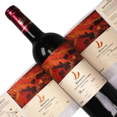 Danke, beschriftet Wein-Flasche den Druck von Matte Finish Sticker Private Packaging stempelschnitt
