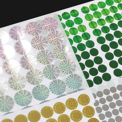 Kundenspezifischer Lücken-Hologramm-Aufkleber-Sicherheits-Blatt-Rollenseriennummern-Kratzer der Dichtungs-3D weg