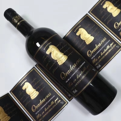 CMYK-Alkohol-Alkohol-Flaschen-Aufkleber, glatt/Matt Embossing Customized Wine Label