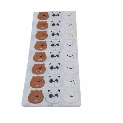 hauben-Aufkleber-Aufkleber pp. des Kreis-3d klares Epoxidpvc-HAUSTIER geführt