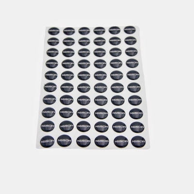 hauben-Aufkleber-Aufkleber pp. des Kreis-3d klares Epoxidpvc-HAUSTIER geführt