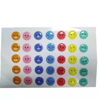 hauben-Aufkleber-Aufkleber pp. des Kreis-3d klares Epoxidpvc-HAUSTIER geführt